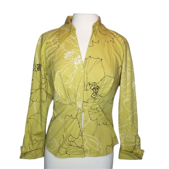 Studio Jax Blazer Womens 6 Small Jacket Long Sleeve Top Green Dressy Jacket - Picture 9 of 9
